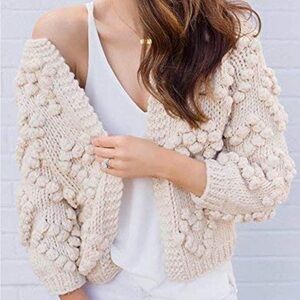 & Other Stories Cream Cable Knit Cardigan